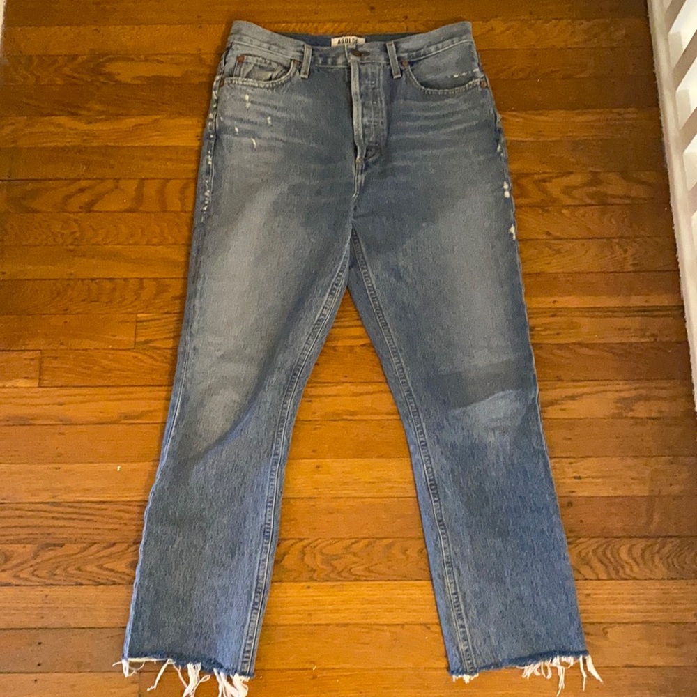 AGOLDE Riley High Rise Straight Leg Jean